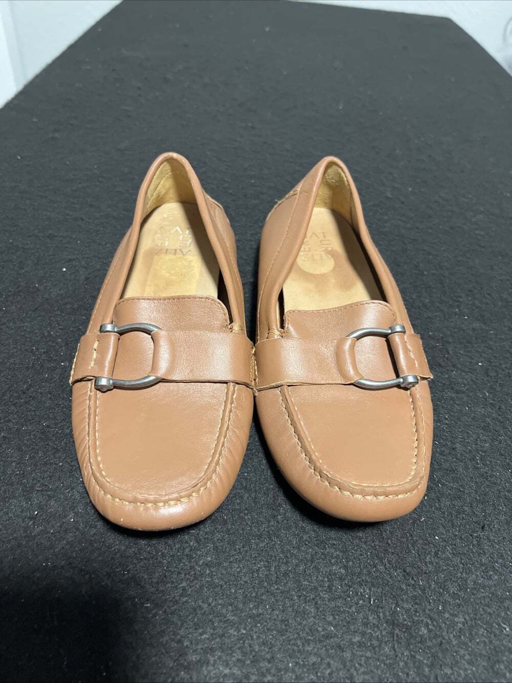 Naturalizer Women Brown NARA Slip On Loafer Shoes With Buckle Size 6.5